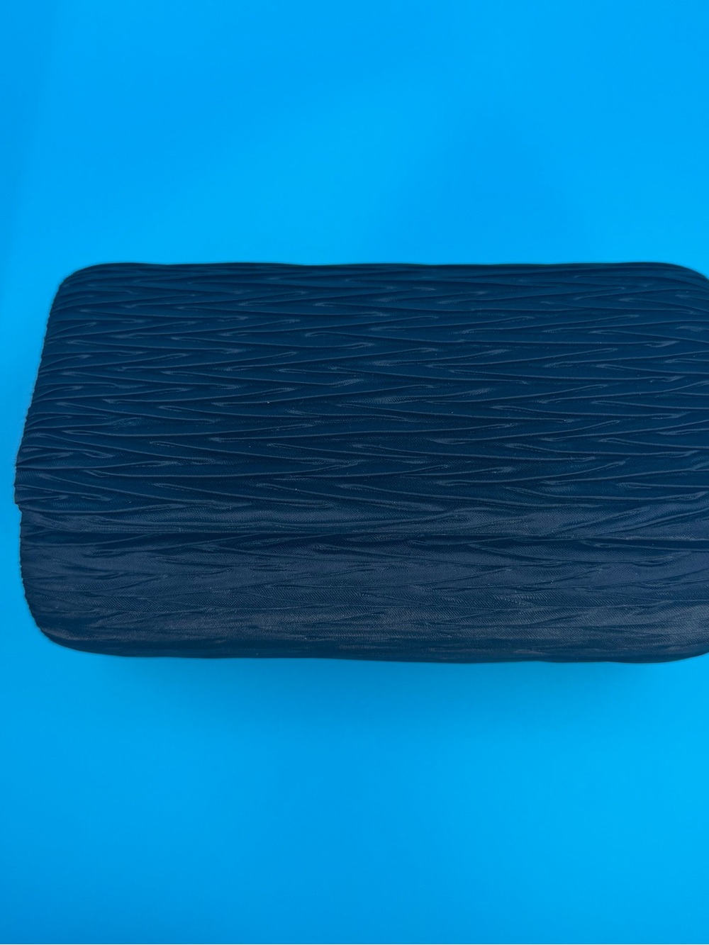 La Regale Textured Black Formal Clutch with Shoulder Strap